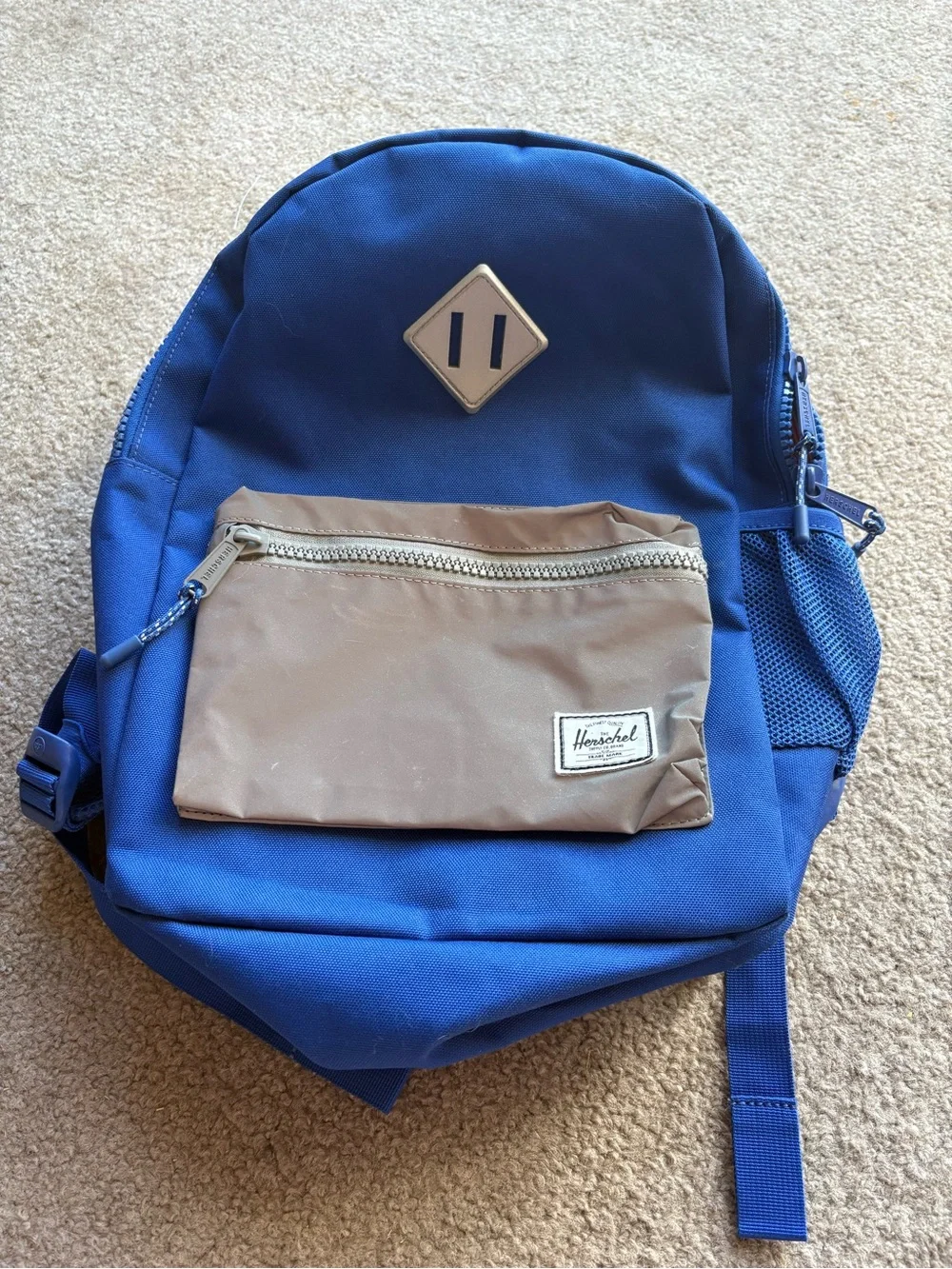 Herschel Supply Co Blue Backpack Tan Pocket School Travel Bag